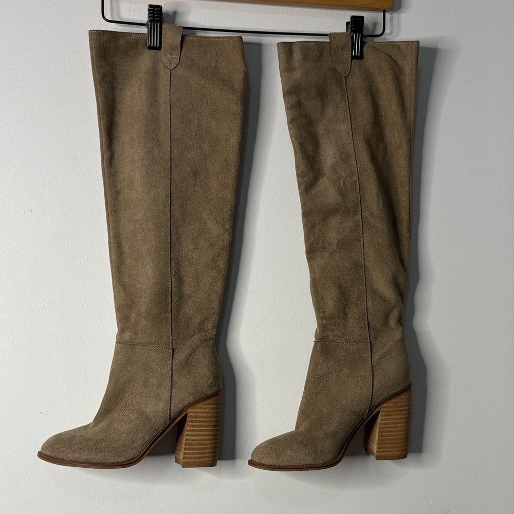 Elegant Tan Over the Knee Boots